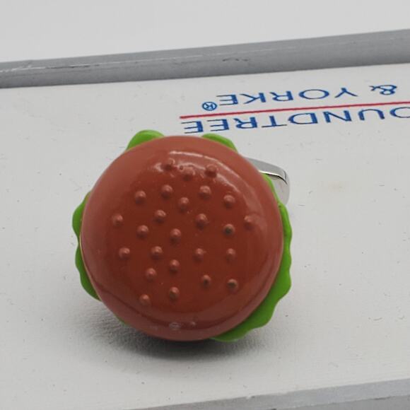 Burger & French Fries Cufflinks Roundtree Yorke Hamburger Vintage Cuff Links - Picture 4 of 9